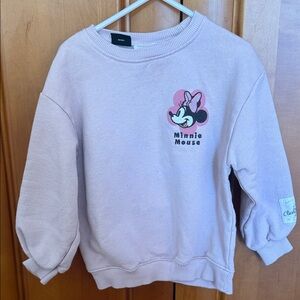 Zara Minnie Mouse Pink Sweatshirt